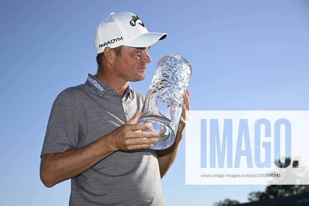 STOCKHOLM 20230611 Dale Whitnell, UK, with the trophy after winning the Scandinavian Mixed European Tour event at Ullna golf course STOCKHOLM SWEDEN