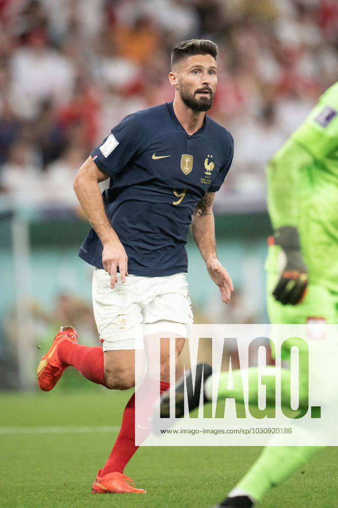 France v Poland - Round of 16 - FIFA World Cup, WM, Weltmeisterschaft, Fussball Doha Olivier Giroud of France in action during the FIFA World Cup Qatar 2022 Round of 16 match between France v Poland at Al Thumama Stadium on December 04, 2022 in Doha, Qatar. Photo by David Niviere ABACAPRESS.COM DOHA Qatar