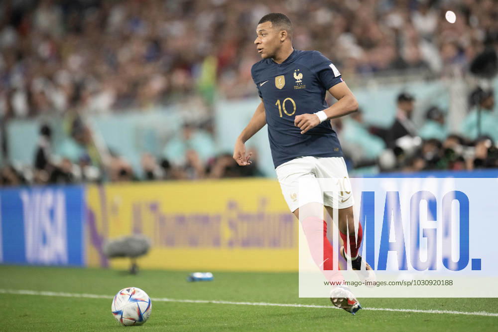 France v Poland - Round of 16 - FIFA World Cup, WM, Weltmeisterschaft, Fussball Doha Kylian Mbappe of France in action during the FIFA World Cup Qatar 2022 Round of 16 match between France v Poland at Al Thumama Stadium on December 04, 2022 in Doha, Qatar. Photo by David Niviere ABACAPRESS.COM DOHA Qatar