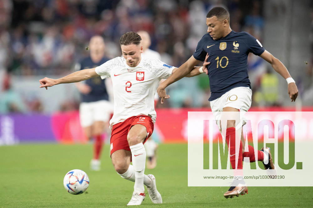 France v Poland - Round of 16 - FIFA World Cup, WM, Weltmeisterschaft, Fussball Doha Kylian Mbappe of France in action during the FIFA World Cup Qatar 2022 Round of 16 match between France v Poland at Al Thumama Stadium on December 04, 2022 in Doha, Qatar. Photo by David Niviere ABACAPRESS.COM DOHA Qatar