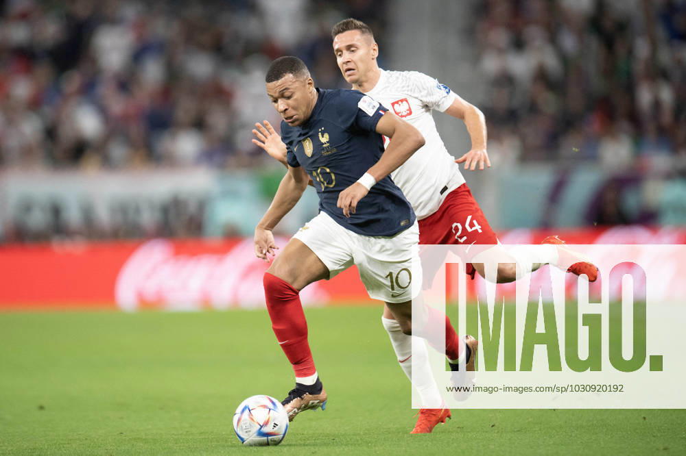 France v Poland - Round of 16 - FIFA World Cup, WM, Weltmeisterschaft, Fussball Doha Kylian Mbappe of France in action during the FIFA World Cup Qatar 2022 Round of 16 match between France v Poland at Al Thumama Stadium on December 04, 2022 in Doha, Qatar. Photo by David Niviere ABACAPRESS.COM DOHA Qatar