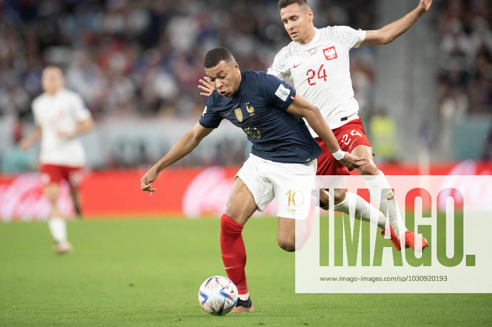 France v Poland - Round of 16 - FIFA World Cup, WM, Weltmeisterschaft, Fussball Doha Kylian Mbappe of France in action during the FIFA World Cup Qatar 2022 Round of 16 match between France v Poland at Al Thumama Stadium on December 04, 2022 in Doha, Qatar. Photo by David Niviere ABACAPRESS.COM DOHA Qatar