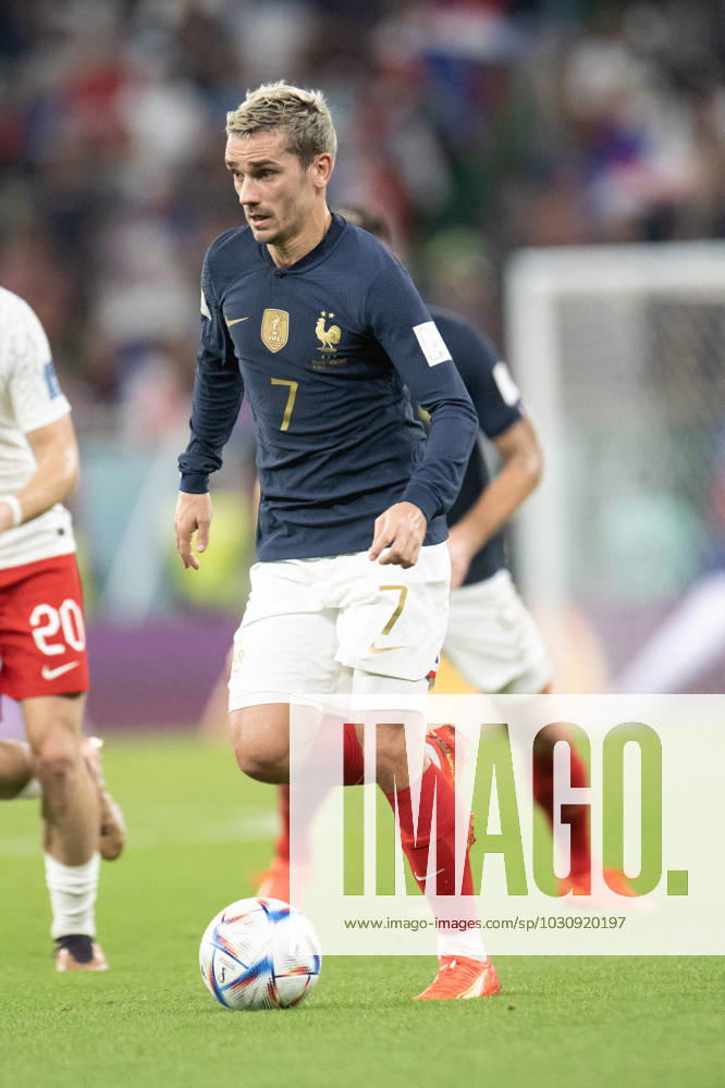 France v Poland - Round of 16 - FIFA World Cup, WM, Weltmeisterschaft, Fussball Doha Antoine Griezmann of France in action during the FIFA World Cup Qatar 2022 Round of 16 match between France v Poland at Al Thumama Stadium on December 04, 2022 in Doha, Qatar. Photo by David Niviere ABACAPRESS.COM DOHA Qatar