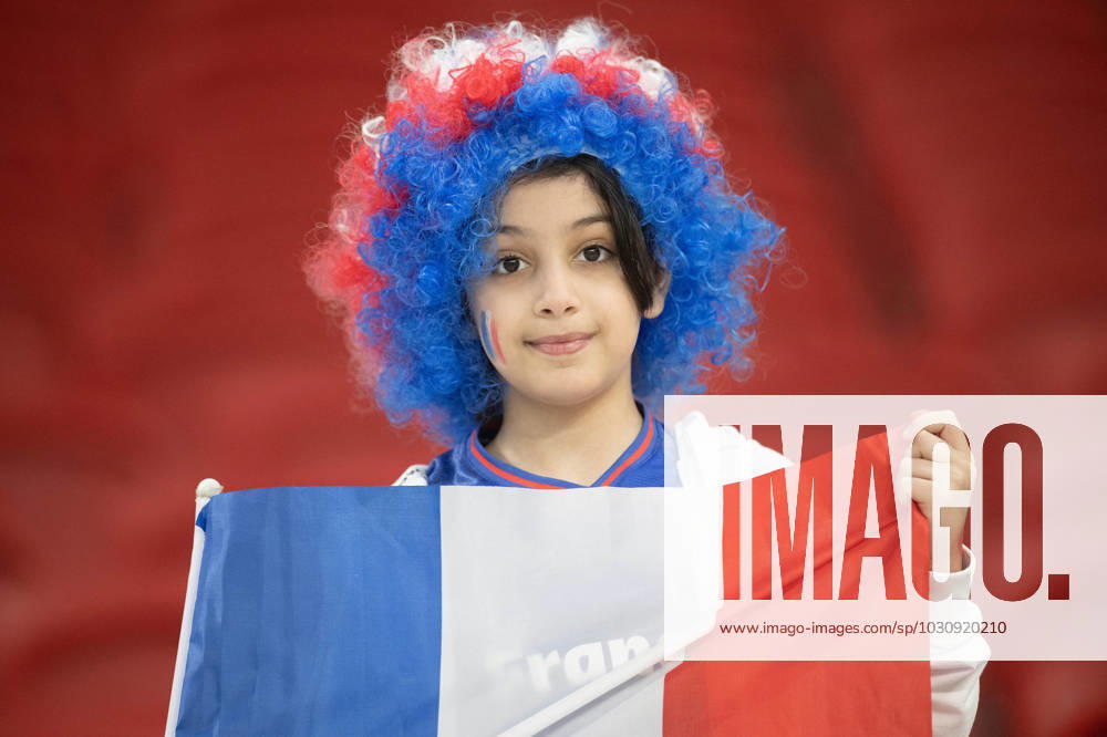 France v Poland - Round of 16 - FIFA World Cup, WM, Weltmeisterschaft, Fussball Doha Fan of France in action during the FIFA World Cup Qatar 2022 Round of 16 match between France v Poland at Al Thumama Stadium on December 04, 2022 in Doha, Qatar. Photo by David Niviere ABACAPRESS.COM DOHA Qatar