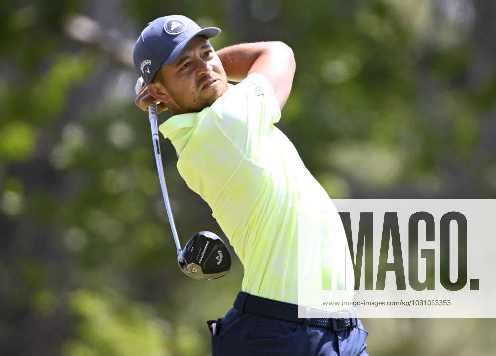 Xander Schauffele follows his drive on the third tee during the second round of the 2023 U.S. Open Golf Championship at the Los Angeles Country Club in Los Angeles on Friday, June 16, 2023. LAP20230616235 ALEXxGALLARDO
