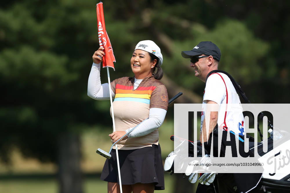 Meijer LPGA, Golf Damen Classic Christina Kim waits on the 8th green during the third round of the Meijer LPGA Classic for Simply Give golf tournament at Blythefield Country Club in Belmont, MI, USA Saturday, June 17, 2023. Belmont Michigan United States