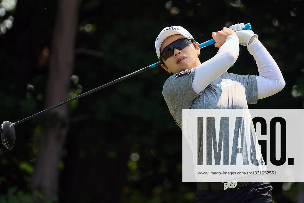 Meijer LPGA, Golf Damen Classic for Simply Give Eun-Hee Ji of Gapyung, Republic of Korea hits from the 4th tee during the third round of the Meijer LPGA Classic golf tournament at Blythefield Country Club in Belmont, MI, USA Saturday, June 17, 2023. Belmont Michigan United States