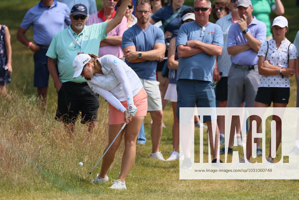 Meijer LPGA, Golf Damen Classic for Simply Give Jennifer Kupcho of Westminster, Colorado hits from the rough to the10th green during the third round of the Meijer LPGA Classic golf tournament at Blythefield Country Club in Belmont, MI, USA Saturday, June 17, 2023. Belmont Michigan United States