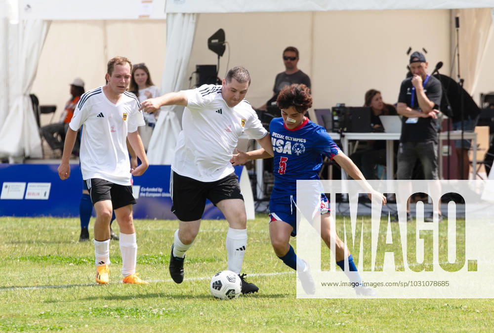 Special Olympics 2023 day 2 , soccer on the Maifeld, in the picture Germany vs USA men , 18 06 2023,