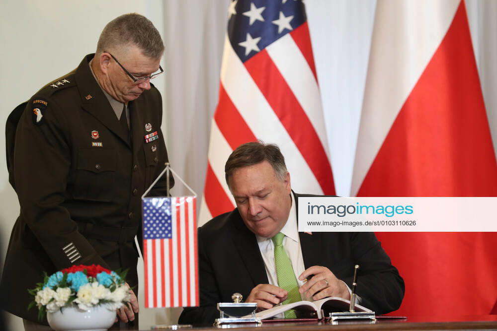 KW33 Mike Pompeo, the 70th United States secretary of state in Warsaw Michael Pompeo, Mike Pompeo, the 70th United States secretary of state pays a visit on August 15, 2020 to Warsaw, Poland. EN_01441233_0092