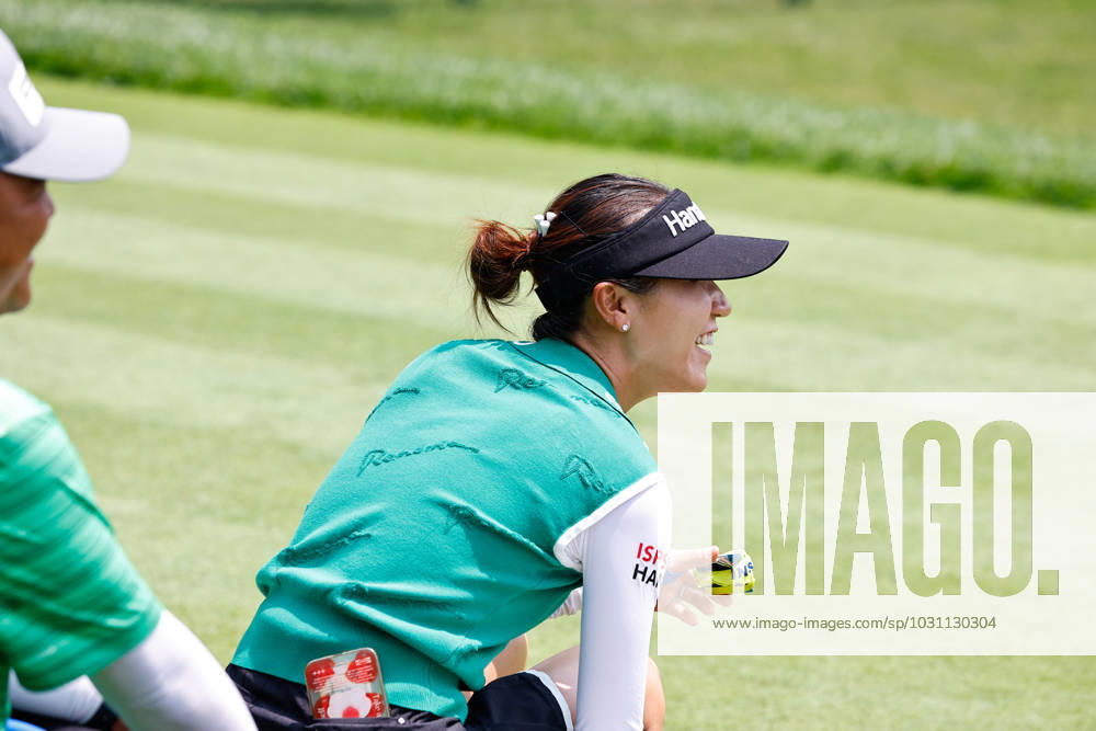 SPRINGFIELD, NJ - JUNE 19: Lydia Ko of New Zealand smiles at the 1st tee during practice for the LPGA, Golf Damen KPMG Womens PGA, Golf Herren Championship on June 19, 2023 at Baltusrol Golf Club (Lower Course) in Springfield, New Jersey. (Photo by Rich Graessle Icon Sportswire) GOLF: JUN 19 LPGA KPMG Womens PGA Championship Icon23061918120
