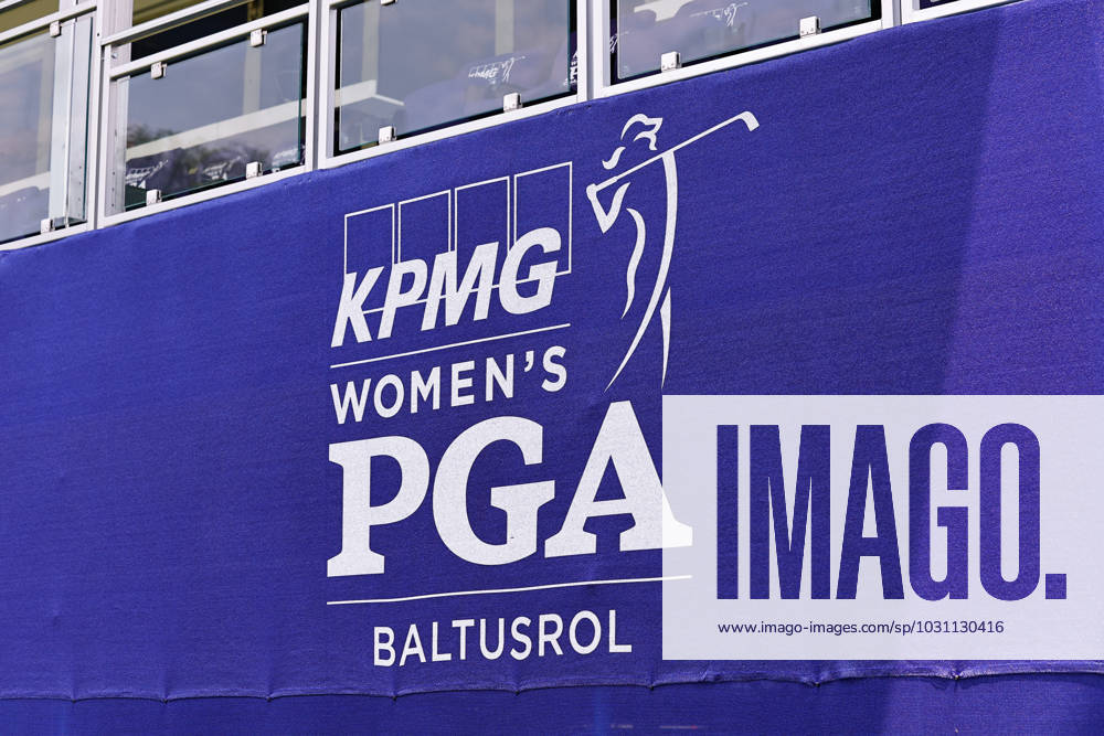 SPRINGFIELD, NJ - JUNE 19: A general view the KPMG Womens PGA, Golf Herren Baltusrol Logo during practice for the LPGA, Golf Damen KPMG Womens PGA Championship on June 19, 2023 at Baltusrol Golf Club (Lower Course) in Springfield, New Jersey. (Photo by Rich Graessle Icon Sportswire) GOLF: JUN 19 LPGA KPMG Womens PGA Championship Icon23061918137