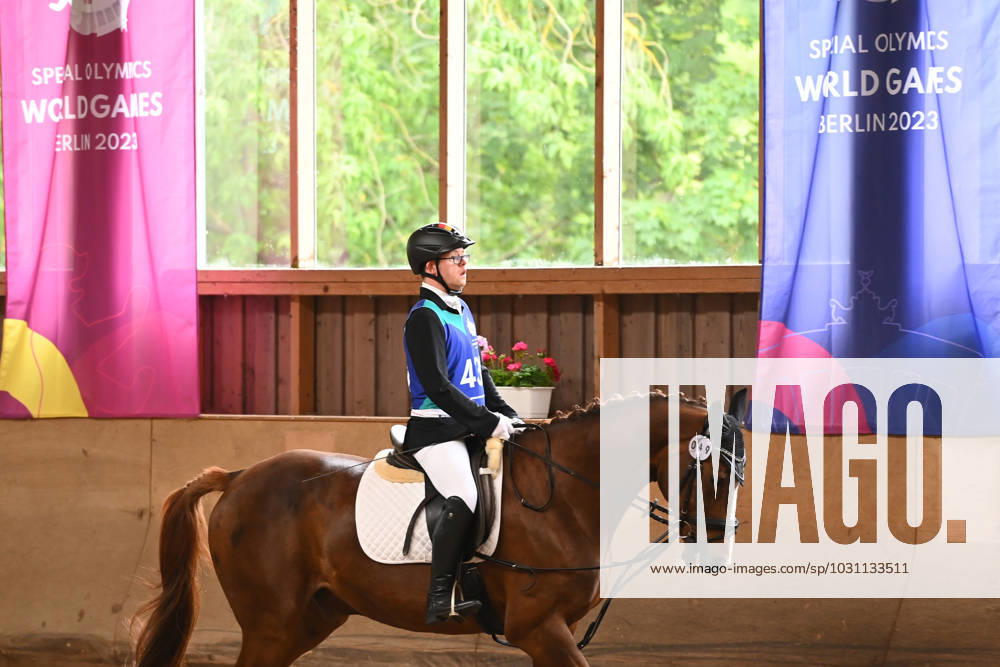 Berlin, Germany, June 20th 2023: Cornelius Geitner of Germany Special Olympics World Games Berlin 2023 - Dressage - Olympiapark. (Ryan Sleiman SPP)