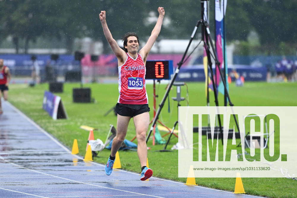 Berlin, Germany, June 20th 2023: Winner Alec Baldwin of Canada during the Special Olympics World Games Berlin 2023 - Men s 800m - Olympiapark.Special Olympics World Games Berlin 2023 - Men s 800m - Olympiapark. (Ryan Sleiman SPP)