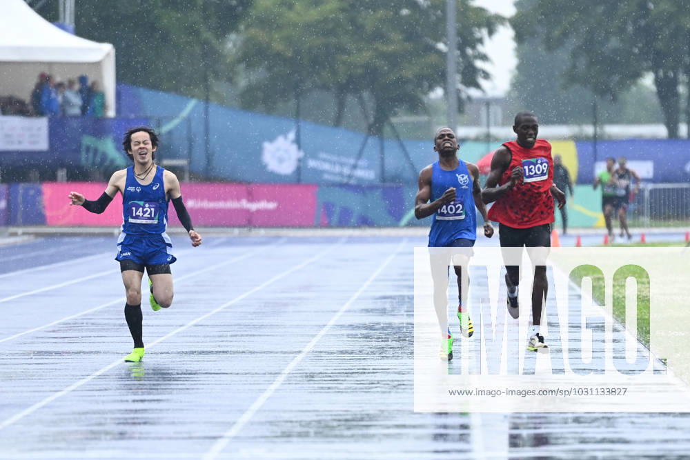 Berlin, Germany, June 20th 2023: Heavy rain at the 800m Level A finals during the Special Olympics World Games Berlin 2023 - Men s 800m - Olympiapark. (Ryan Sleiman SPP)