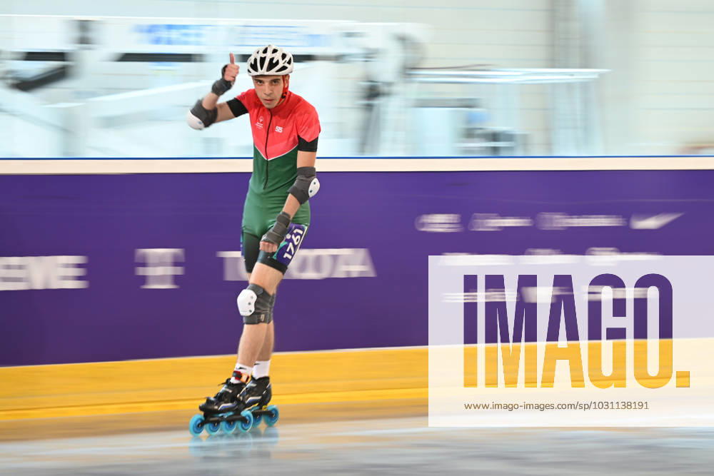 Berlin, Germany, June 20th 2023: Imre Buzas of Hungary during the Special Olympics World Games Berlin 2023 - Rollerskating 500m Race Finals - Olympiapark. (Ryan Sleiman SPP)
