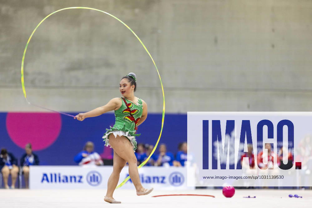 SEPCIAL OLYMPICS WORLD GAMES Special Olympics World Games Berlin 2023 4 day 20 June 2023 rhythmic gymnastics Maria Jose Pers BOL with the band Berlin Berlin Germany