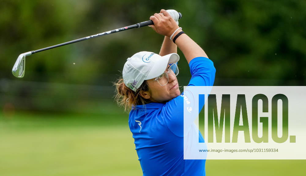 Marina Alex (USA) hits a tee shot during a practice round of the KPMG Womens Golf Championship at Baltusrol Golf Club in Springfield, NJ on June 21, 2023. Eclipse Sportswire CSM Springfield USA - ZUMAcs17 20230621_zaf_cs17_013