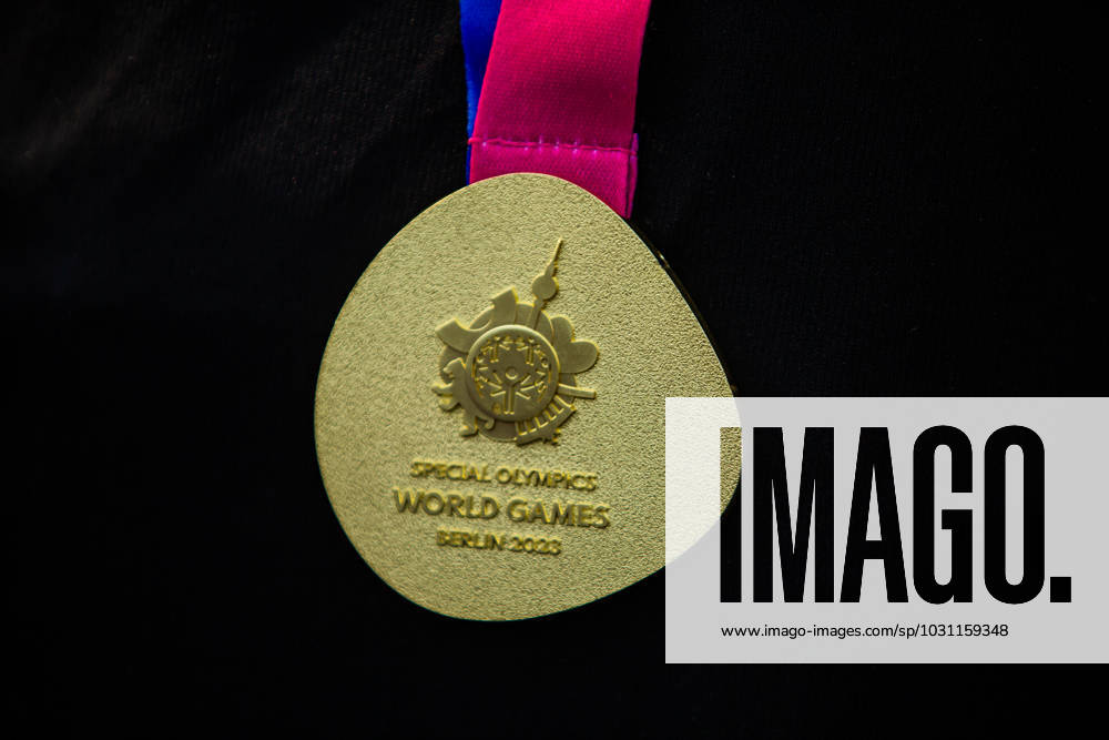 SPECIAL OLYMPICS - World Summer Games 2023 BERLIN,GERMANY,21.JUN.23 - SPECIAL OLYMPICS - World Summer Games 2023, cycling. Image shows feature with the medal. GEPAxpictures xGintarexKarpaviciute