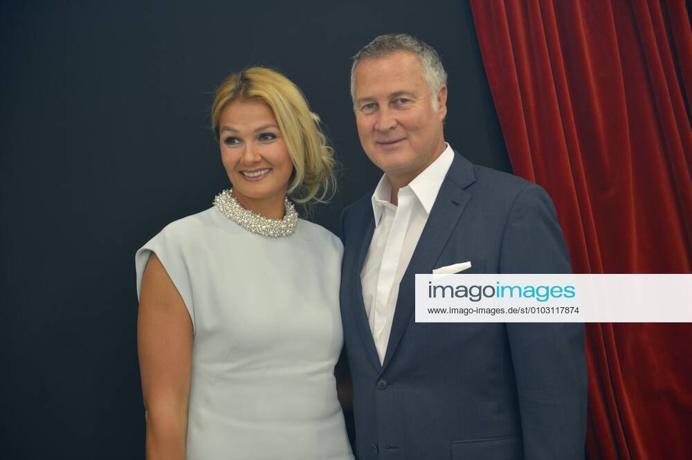 Franziska van Almsick with Jürgen B Harder 05 16 wow Franziska van Almsick with her partner Jürgen B Harder at the celebration of the 60th birthday of Clemens Tönnies on 27 May 2016 in Rheda Wiedenbrück Germany German German woman swimmer ex former former swimming star athlete sport swimm