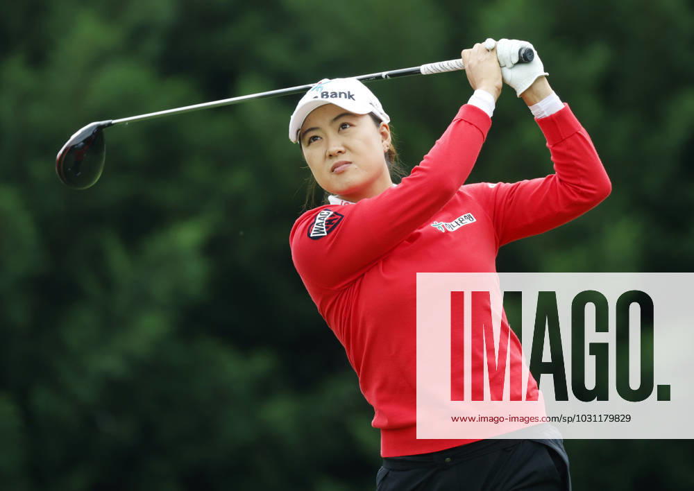 Minjee Lee of Australia hits her tee shot on the 14th hole in the first round of the KPMG Women s PGA, Golf Herren Championship at Baltusrol Golf Club in Springfield, NJ on Thursday, June 22, 2023. NYP20230622104 JohnxAngelillo