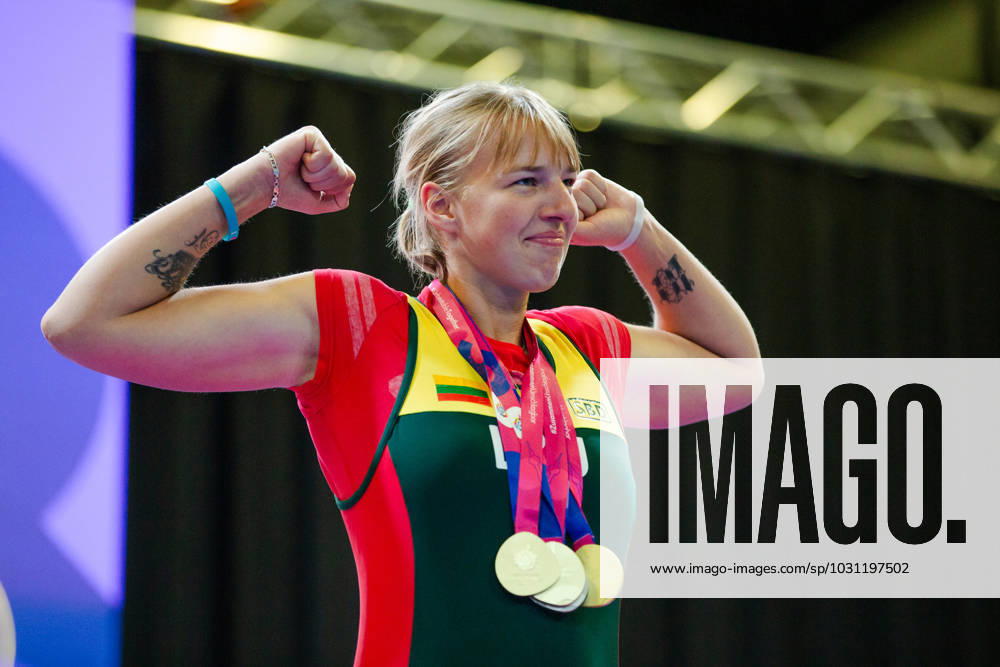 SPECIAL OLYMPICS - World Summer Games 2023 BERLIN,GERMANY,23.JUN.23 - SPECIAL OLYMPICS - World Summer Games 2023, powerlifting. Image shows Neda Pabilionyte (LTU). GEPAxpictures xGintarexKarpaviciute