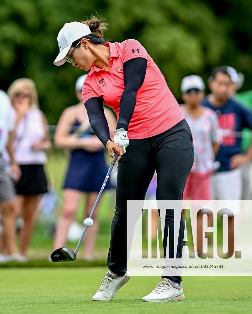 Xiyu Lin (CHN) hits a tee shot during the final round of the KPMG Womens Golf Championship at Baltusrol Golf Club in Springfield, NJ on June 25, 2023. Eclipse Sportswire CSM Springfield USA - ZUMAcs17 20230625_zaf_cs17_006