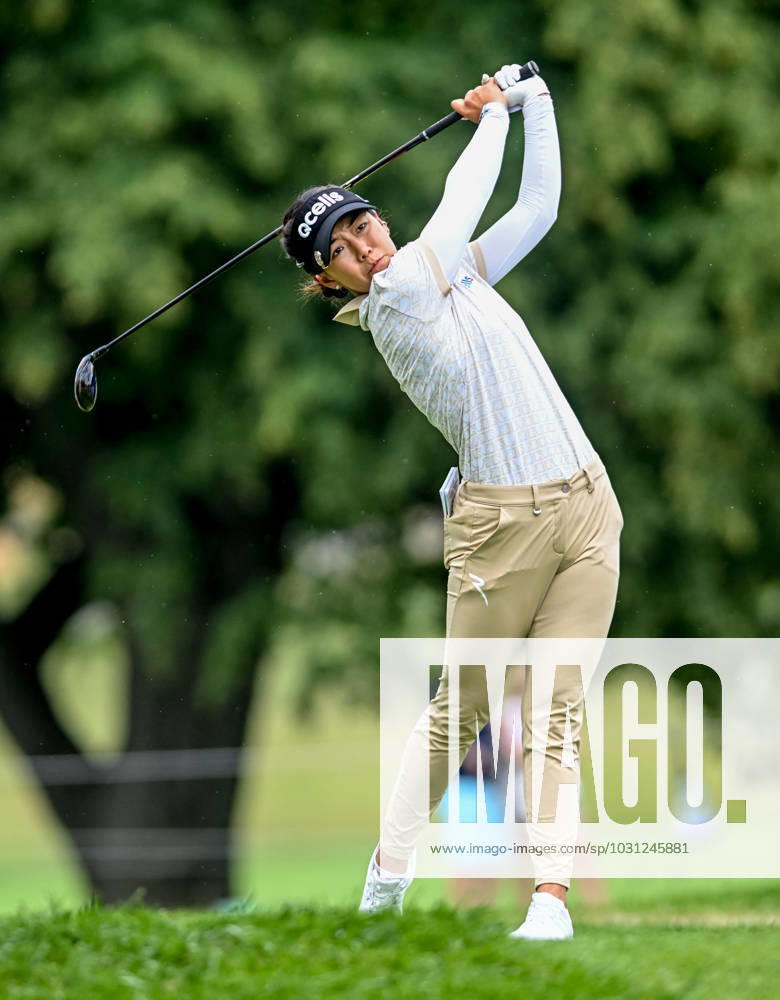 Jenny Shin hits a tee shot during the final round of the KPMG Womens Golf Championship at Baltusrol Golf Club in Springfield, NJ on June 25, 2023. Eclipse Sportswire CSM Springfield USA - ZUMAcs17 20230625_zaf_cs17_012