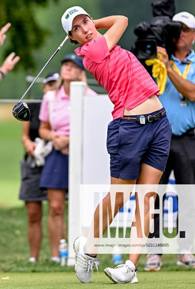 Carlota Ciganda (ESP) hits a tee shot during the final round of the KPMG Womens Golf Championship at Baltusrol Golf Club in Springfield, NJ on June 25, 2023. Eclipse Sportswire CSM Springfield USA - ZUMAcs17 20230625_zaf_cs17_015