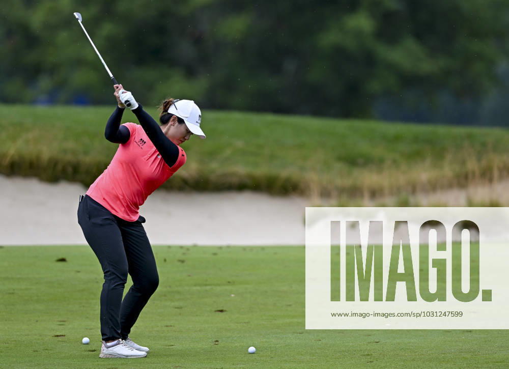 Xiyu Lin (CHN) hits an approach shot during the final round of the KPMG Womens Golf Championship at Baltusrol Golf Club in Springfield, NJ on June 23, 2023. Scott Serio Eclipse Sportswire CSM USA - ZUMAcs17 20230625_zaf_cs17_018