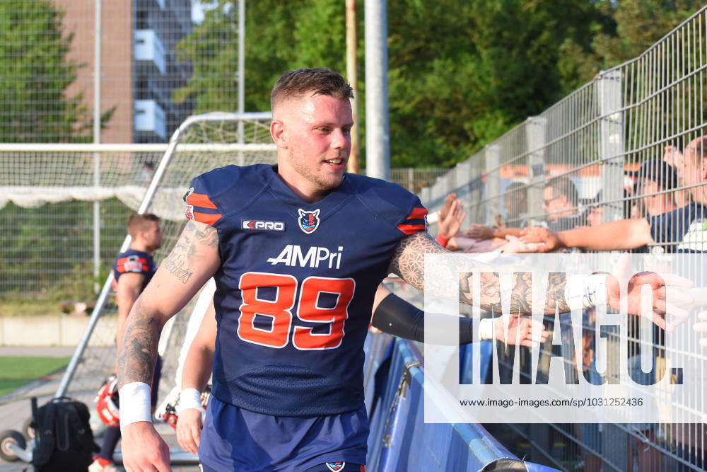 American football, 2023 season, European League of Football ELF , Hamburg Sea Devils Berlin Thunder, Stadion Hoheluft Hamburg , 25 06 2023, 4 Gameweek Lukas Rehder 89, Sea Devils, WR, GER For editorial use only Photo IMAGO Lobeca Roberto Seidel Hamburg Stadion Hoheluft, Lokstedter Steindamm 87 Hamburg Germany