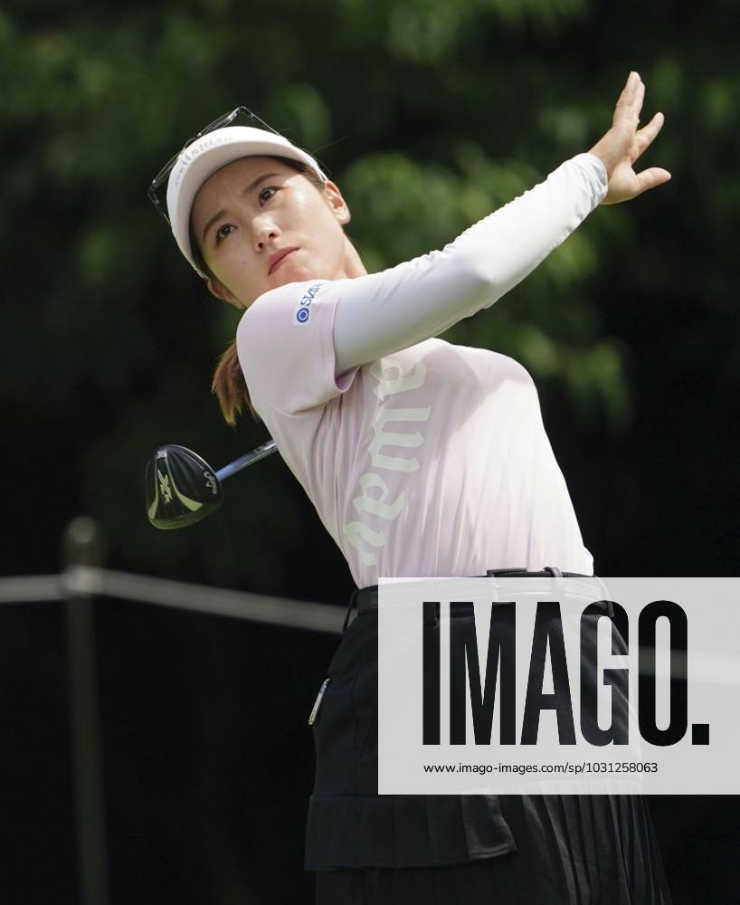 Golf: Women s PGA, Golf Herren Championship Yuna Nishimura of Japan hits a tee shot on the second hole during the final round of the KPMG Women s PGA Championship golf tournament at Baltusrol Golf Club in Springfield, New Jersey, on June 25, 2023. A14AA0001621444P
