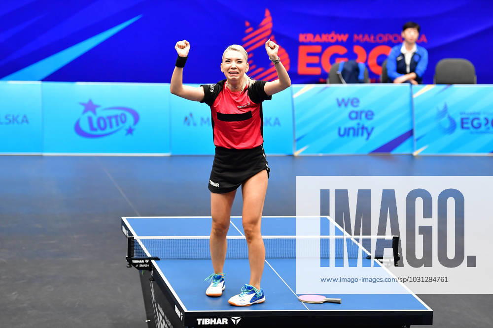 Bernadette SZOCS, Romania, wins gold for the first time in singles at the European Games and overcomes a deficit in the final against Xiaoing Yang, Monaco Bernadette SZOCS, Romania, wins gold for the first time in singles at the European Games and overcomes a deficit in the final against Xiaoing Yang, Monaco Krakow Krakow Hutnik Arena Poland
