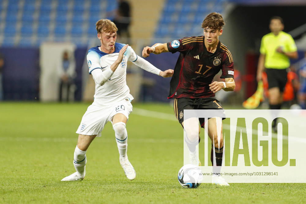 UEFA U21 European Championship, Germany England, 3 group match, 28 06 2023, Batumi Cole PALMER 20, England , Noah WEISSHAUPT 17, Germany, SC Freiburg , UEFA U21 European Football Championship in Romania and Georgia, Germany England, 3 group match, 28 06 2023, Batumi
