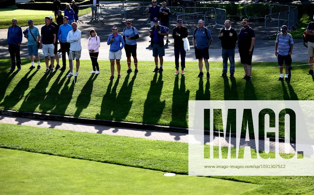 Mandatory Credit: Photo by James Marsh Shutterstock (13987420al) Spectators watch on the 1st tee. Betfred British Masters, Day One, Golf, The Belfry Golf Club, Sutton Coldfield, UK - 29 Jun 2023 Betfred British Masters, Day One, Golf, The Belfry Golf Club, Sutton Coldfield, UK - 29 Jun 2023