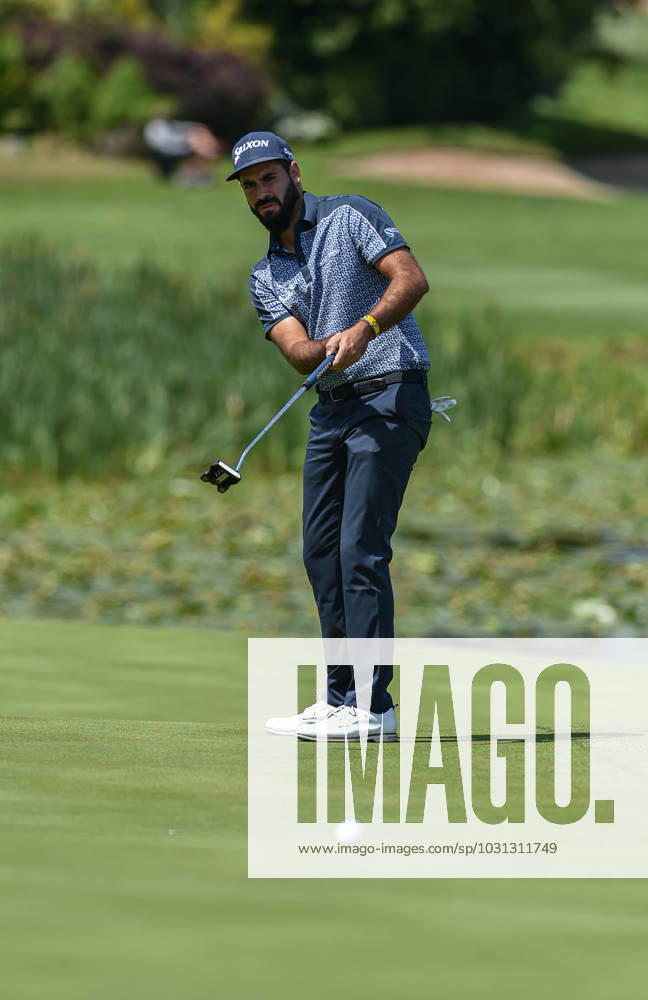 29th June 2023; The Belfry, Sutton Coldfield, West Midlands, England: Betfred British Masters Golf, Day 1; Santiago Tarrio (ESP) puts to finish 1 over par ActionPlus12524893 GodfreyxPitt
