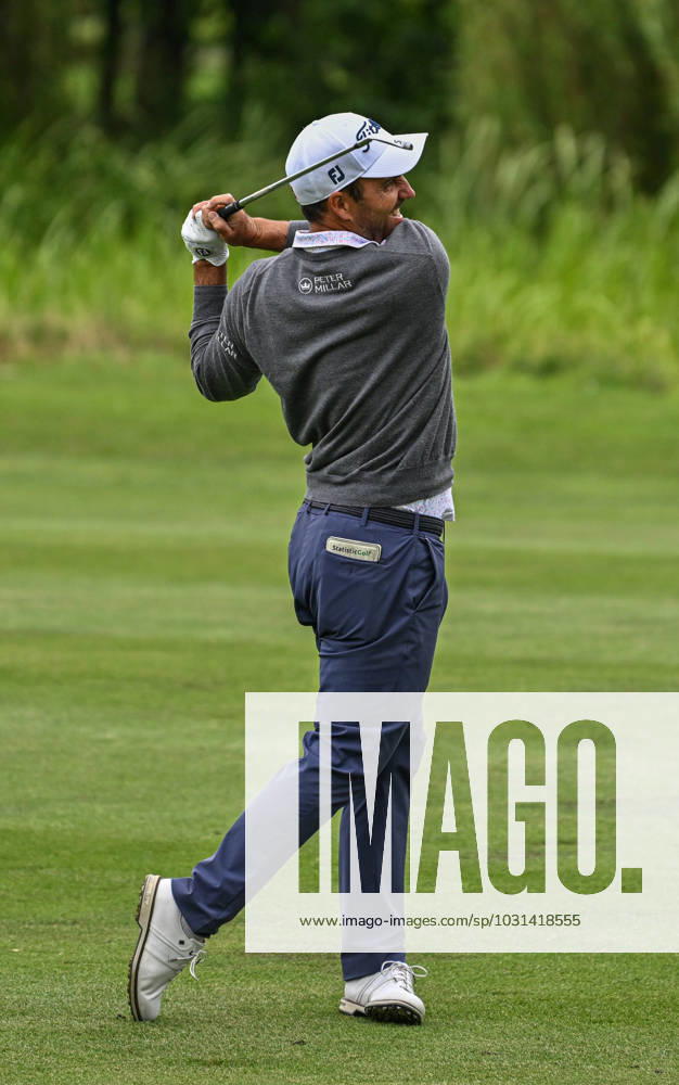 2nd July 2023; The Belfry, Sutton Coldfield, West Midlands, England: Betfred British Masters Golf, Day 4; Edoardo Molinari hits an approach to the 18th green ActionPlus12526236 GodfreyxPitt