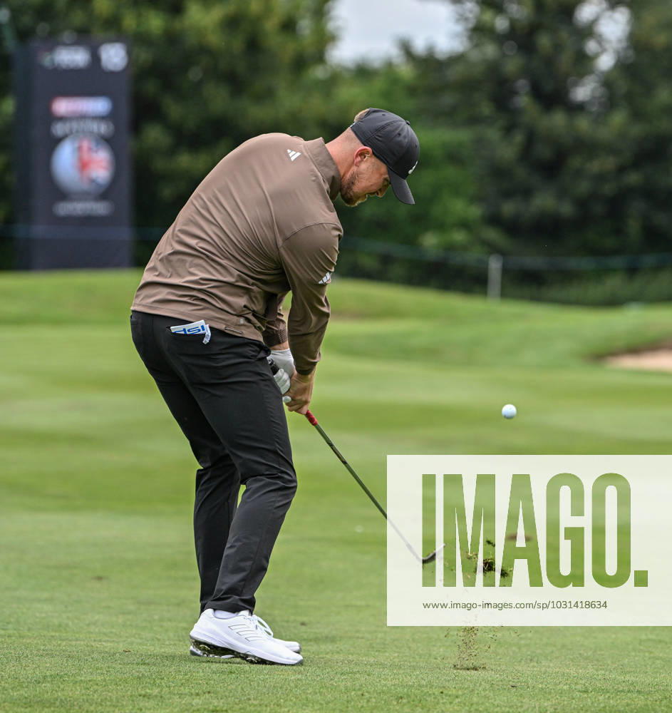 2nd July 2023; The Belfry, Sutton Coldfield, West Midlands, England: Betfred British Masters Golf, Day 4; Richard Mansell on the 13th fairway ActionPlus12526229 GodfreyxPitt