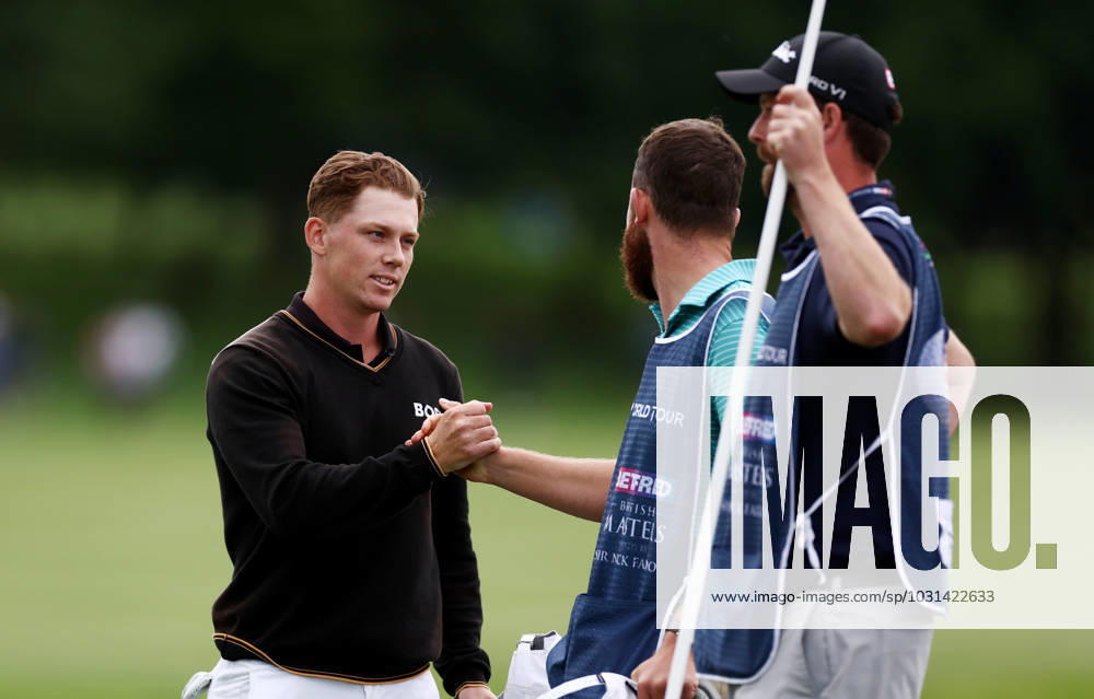 Mandatory Credit: Photo by James Marsh Shutterstock (13987427z) Daniel Hillier of New Zealand celebrates holing a putt on the 18th hole. Betfred British Masters, Day Four, Golf, The Belfry Golf Club, Sutton Coldfield, UK - 02 Jul 2023 Betfred British Masters, Day Four, Golf, The Belfry Golf Club, Sutton Coldfield, UK - 02 Jul 2023