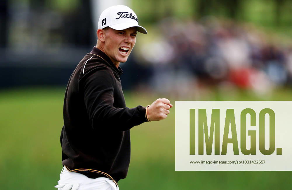 Mandatory Credit: Photo by James Marsh Shutterstock (13987427r) Daniel Hillier of New Zealand celebrates holing a putt on the 18th hole. Betfred British Masters, Day Four, Golf, The Belfry Golf Club, Sutton Coldfield, UK - 02 Jul 2023 Betfred British Masters, Day Four, Golf, The Belfry Golf Club, Sutton Coldfield, UK - 02 Jul 2023