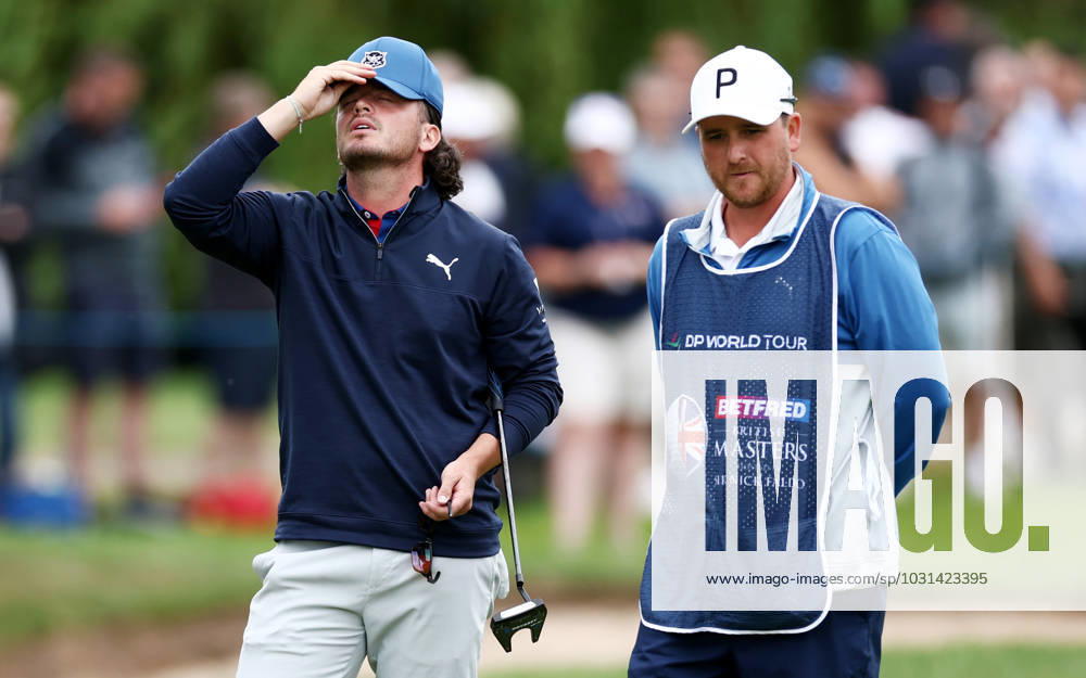 Mandatory Credit: Photo by James Marsh Shutterstock (13987427an) Ewen Ferguson of Scotland reacts to missing a putt on the 18th hole. Betfred British Masters, Day Four, Golf, The Belfry Golf Club, Sutton Coldfield, UK - 02 Jul 2023 Betfred British Masters, Day Four, Golf, The Belfry Golf Club, Sutton Coldfield, UK - 02 Jul 2023