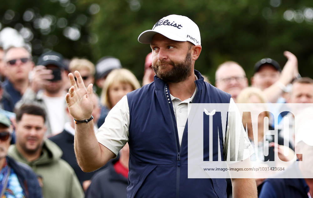 Mandatory Credit: Photo by James Marsh Shutterstock (13987427bb) Andy Sullivan of England acknowledges crowds. Betfred British Masters, Day Four, Golf, The Belfry Golf Club, Sutton Coldfield, UK - 02 Jul 2023 Betfred British Masters, Day Four, Golf, The Belfry Golf Club, Sutton Coldfield, UK - 02 Jul 2023
