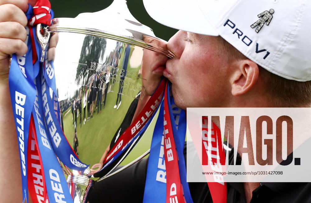 Mandatory Credit: Photo by James Marsh Shutterstock (13987427bm) Daniel Hillier of New Zealand celebrates with the trophy after winning the tournament. Betfred British Masters, Day Four, Golf, The Belfry Golf Club, Sutton Coldfield, UK - 02 Jul 2023 Betfred British Masters, Day Four, Golf, The Belfry Golf Club, Sutton Coldfield, UK - 02 Jul 2023