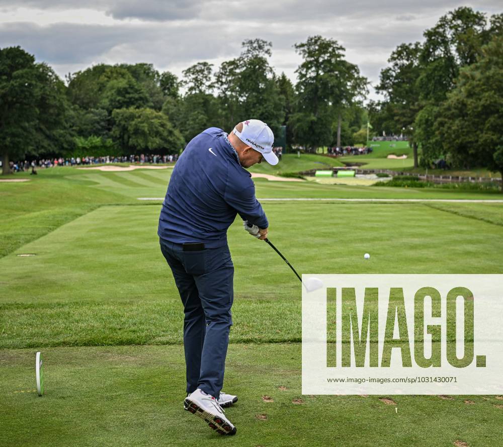 2nd July 2023; The Belfry, Sutton Coldfield, West Midlands, England: Betfred British Masters Golf, Day 4; James Morrison hits a drive on the 10th hole ActionPlus12526613 GodfreyxPitt