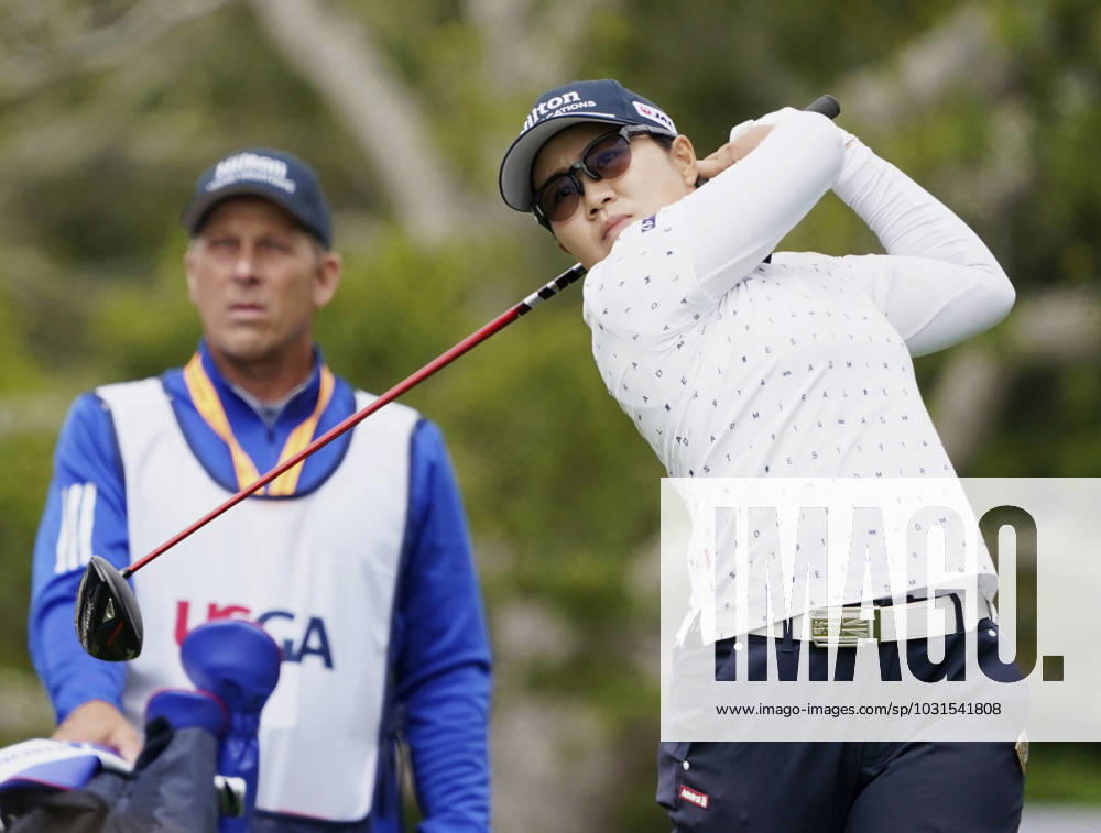 Golf: U.S. Women s Open Nasa Hataoka of Japan hits off the third tee during the second round of the U.S. Women s Open at Pebble Beach Golf Links in Pebble Beach, California, on July 7, 2023. A14AA0001663372P
