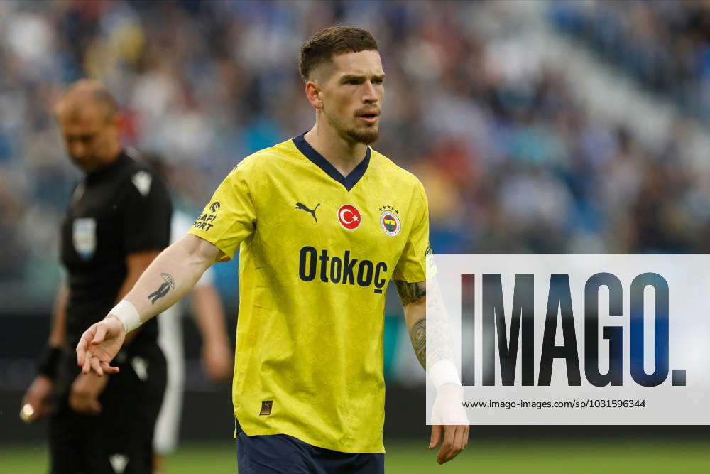Zenit St. Petersburg v Fenerbahce SK - Pari Match Premier Ryan Kent of Fenerbahce looks on during the Pari Match Premier tournament match between FC Zenit Saint Petersburg and Fenerbahce SK on July 9, 2023 at Gazprom Arena in Saint Petersburg, Russia. Saint Petersburg Russia