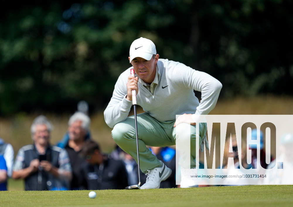 Mandatory Credit: Photo by Stuart Wallace Shutterstock (14003893k) Rory McIlroy on the 9th green. Genesis Scottish Open, Day One, Golf, The Renaissance Club, North Berwick, UK - 13 Jul 2023 Genesis Scottish Open, Day One, Golf, The Renaissance Club, North Berwick, UK - 13 Jul 2023