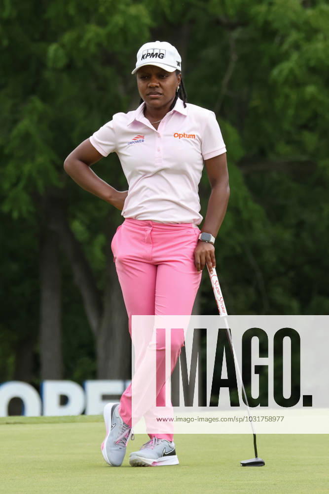 SYLVANIA, OH - JULY 13: Mariah Stackhouse waits to put on the 18th green during the first round of the LPGA, Golf Damen Dana Open on July 13, 2023 at Highland Meadows Golf Club in Sylvania, Ohio. (Photo by Scott W. Grau Icon Sportswire) GOLF: JUL 13 LPGA Dana Open Icon23071351