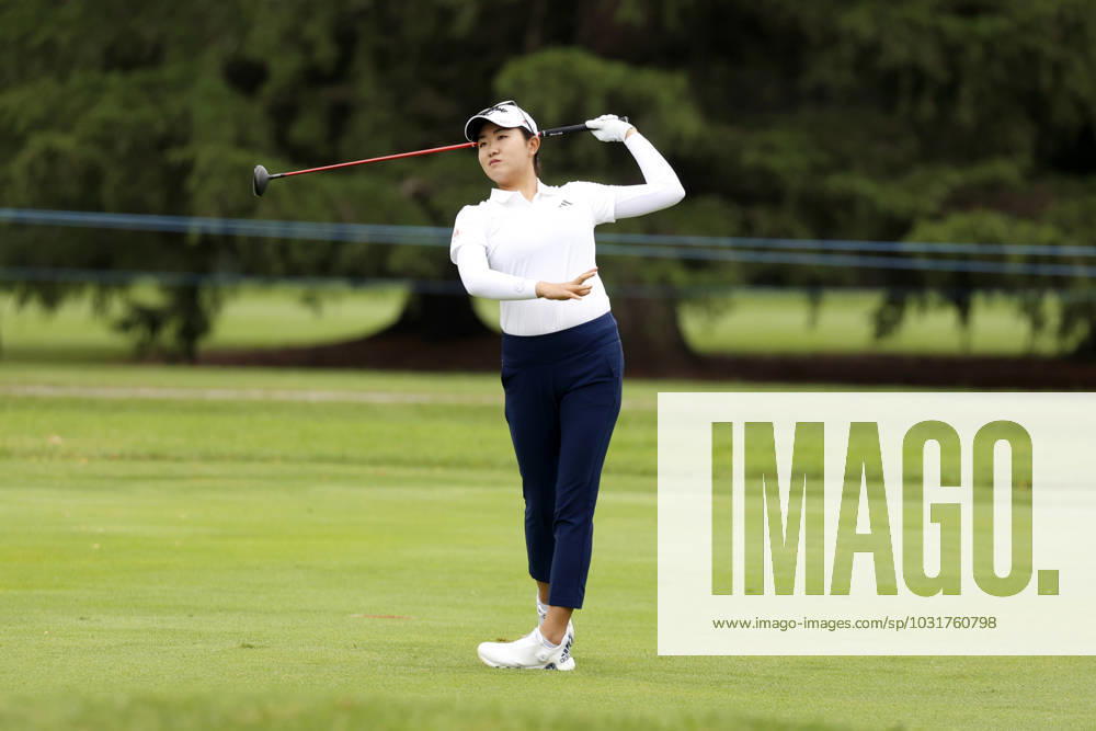SYLVANIA, OH - JULY 13: LPGA, Golf Damen golfer Rose Zhang plays the 18th hole during the first round of the Dana Open on July 13, 2023, at Highland Meadows Golf Club in Sylvania, Ohio. (Photo by Brian Spurlock Icon Sportswire) GOLF: JUL 13 LPGA Dana Open Icon230713111
