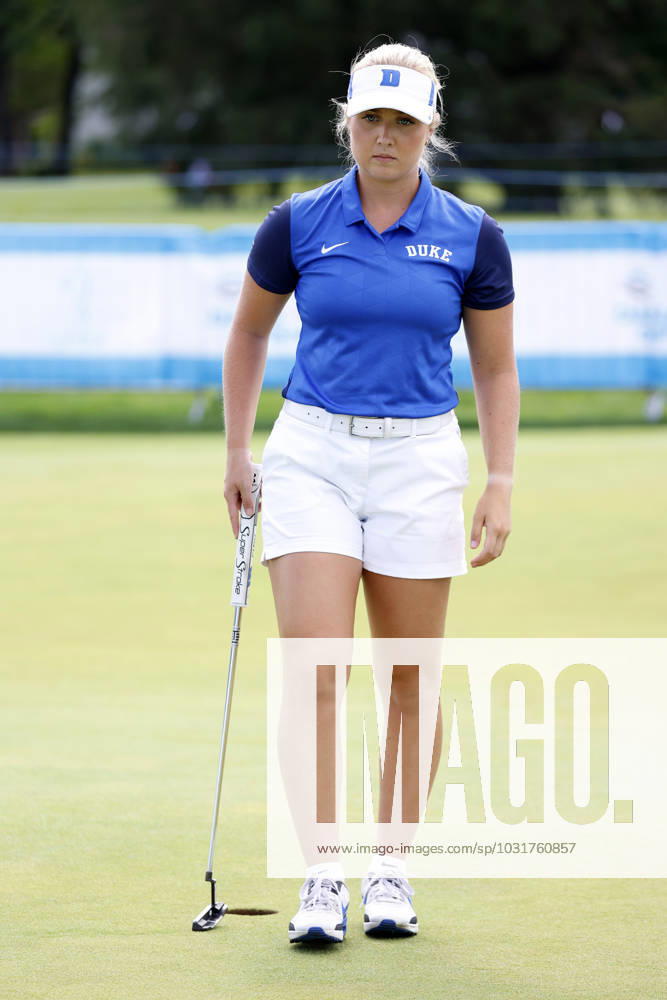 SYLVANIA, OH - JULY 13: LPGA, Golf Damen golfer Erica Shepherd practices her putting during the first round of the Dana Open on July 13, 2023, at Highland Meadows Golf Club in Sylvania, Ohio. (Photo by Brian Spurlock Icon Sportswire) GOLF: JUL 13 LPGA Dana Open Icon230713121